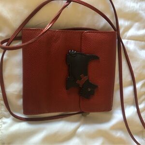 J.P Ourse &Cie Red  Leather boxer Crossbody Bag